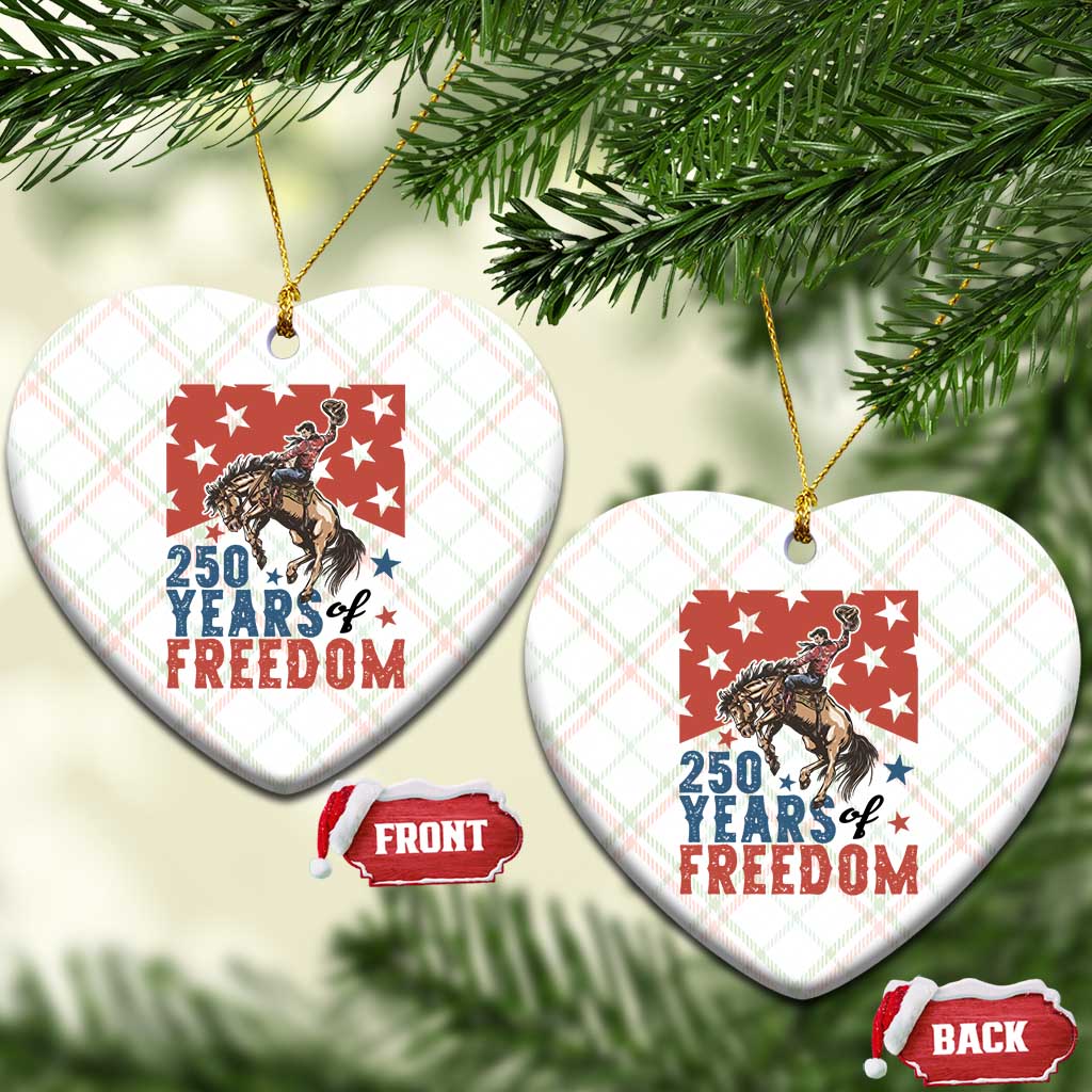 American Rodeo 250th Anniversary Ceramic Ornament Western Cowboy Patriotic Fourth of July TS14 Print Your Wear