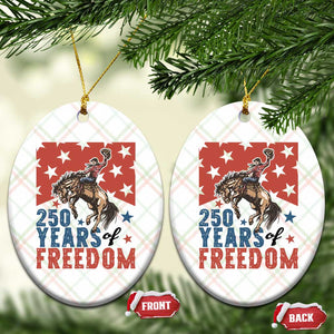 American Rodeo 250th Anniversary Ceramic Ornament Western Cowboy Patriotic Fourth of July TS14 Print Your Wear