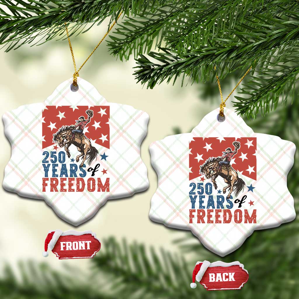 American Rodeo 250th Anniversary Ceramic Ornament Western Cowboy Patriotic Fourth of July TS14 Print Your Wear