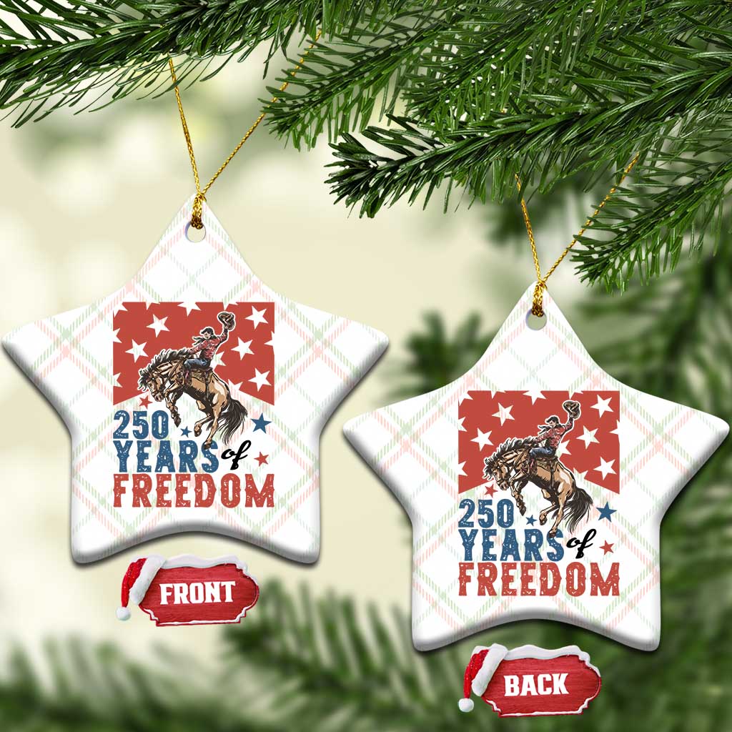 American Rodeo 250th Anniversary Ceramic Ornament Western Cowboy Patriotic Fourth of July TS14 Print Your Wear