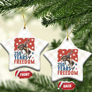 American Rodeo 250th Anniversary Ceramic Ornament Western Cowboy Patriotic Fourth of July TS14 Print Your Wear