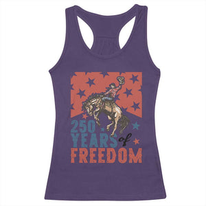 American Rodeo 250th Anniversary Racerback Tank Top Western Cowboy Patriotic Fourth of July TS14 Purple Print Your Wear