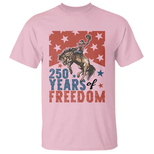 American Rodeo 250th Anniversary T Shirt Western Cowboy Patriotic Fourth of July TS14 Light Pink Print Your Wear