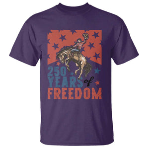 American Rodeo 250th Anniversary T Shirt Western Cowboy Patriotic Fourth of July TS14 Purple Print Your Wear