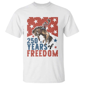 American Rodeo 250th Anniversary T Shirt Western Cowboy Patriotic Fourth of July TS14 White Print Your Wear