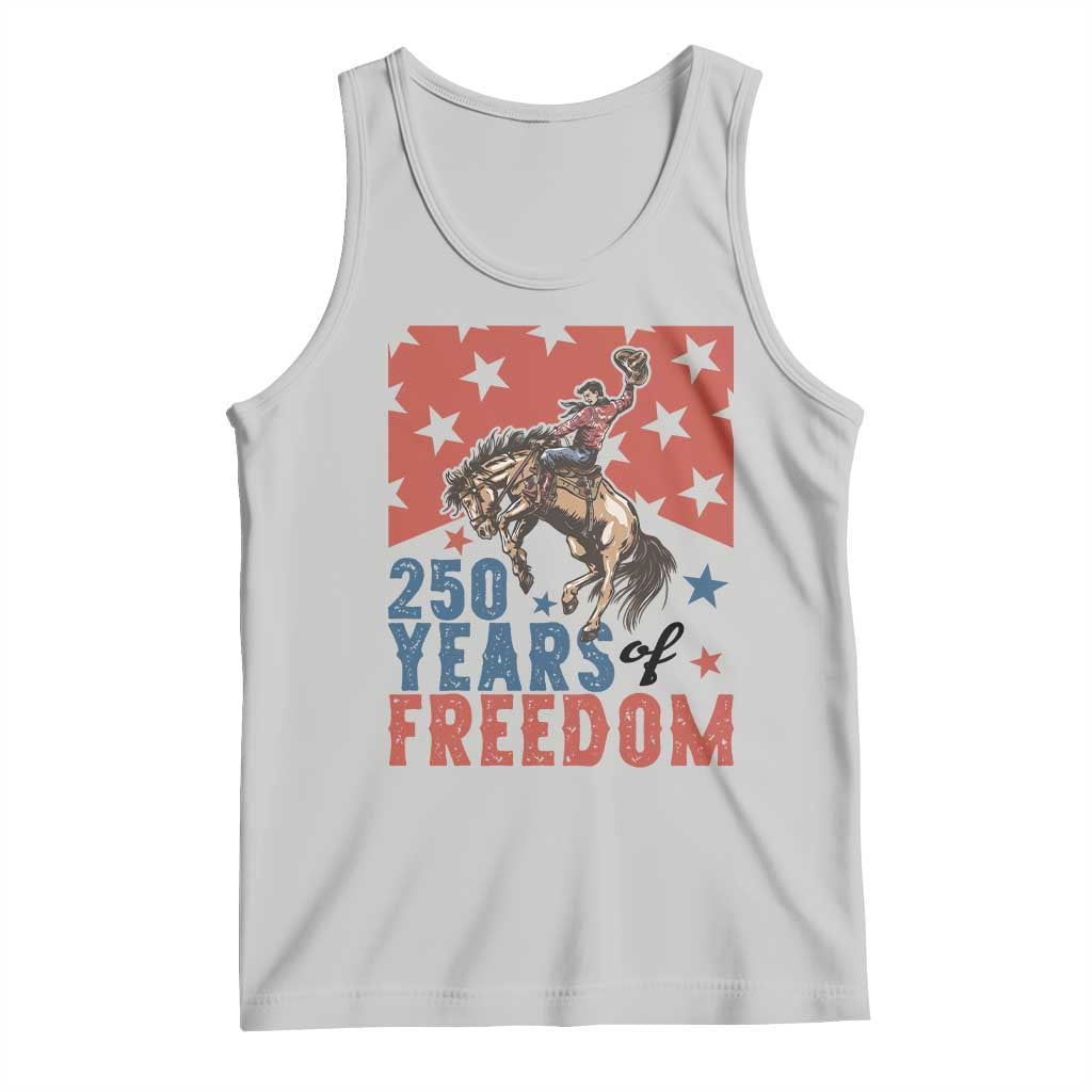 American Rodeo 250th Anniversary Tank Top Western Cowboy Patriotic Fourth of July TS14 Ash Print Your Wear