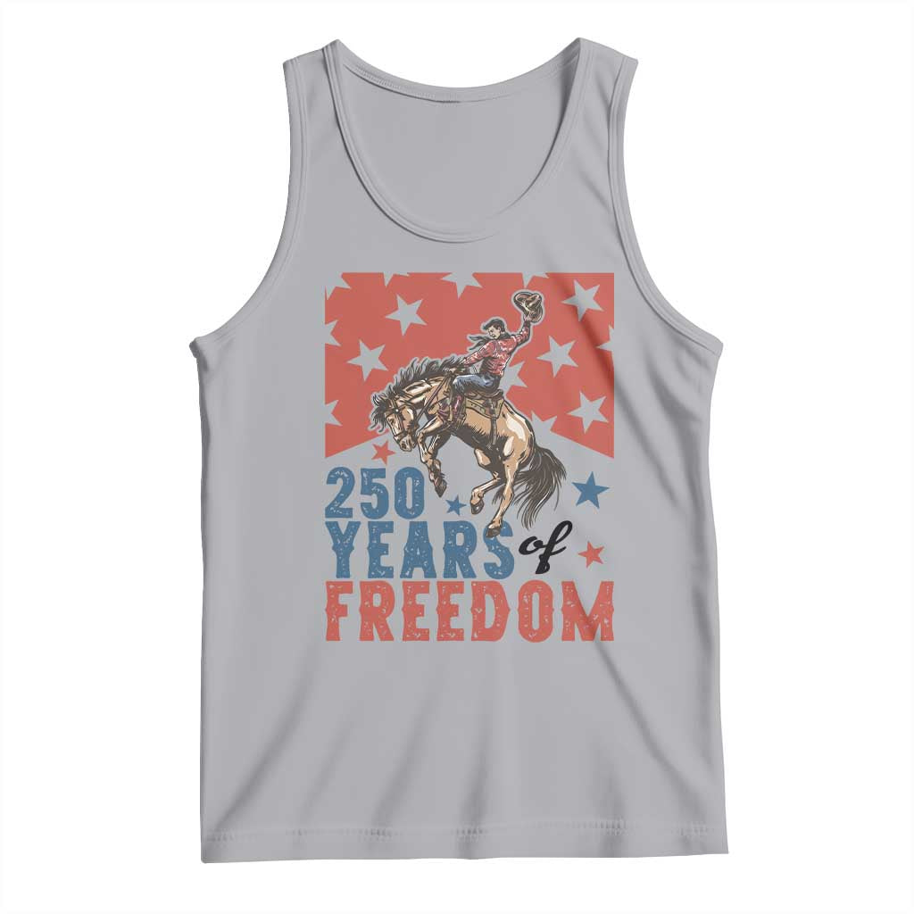 American Rodeo 250th Anniversary Tank Top Western Cowboy Patriotic Fourth of July TS14 Athletic Heather Print Your Wear