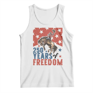 American Rodeo 250th Anniversary Tank Top Western Cowboy Patriotic Fourth of July TS14 White Print Your Wear