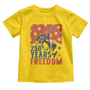 American Rodeo 250th Anniversary Toddler T Shirt Western Cowboy Patriotic Fourth of July TS14 Daisy Print Your Wear