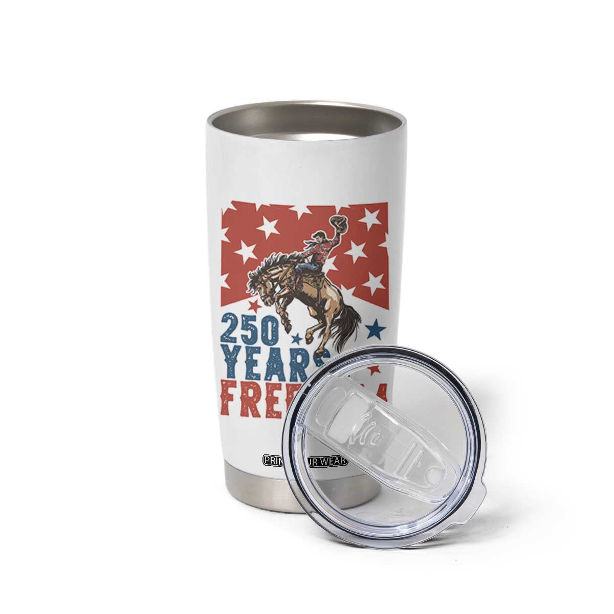 American Rodeo 250th Anniversary Tumbler Cup Western Cowboy Patriotic Fourth of July TS14 Print Your Wear
