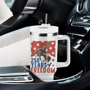 American Rodeo 250th Anniversary Tumbler With Handle Western Cowboy Patriotic Fourth of July TS14 Print Your Wear