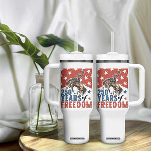 American Rodeo 250th Anniversary Tumbler With Handle Western Cowboy Patriotic Fourth of July TS14 Print Your Wear