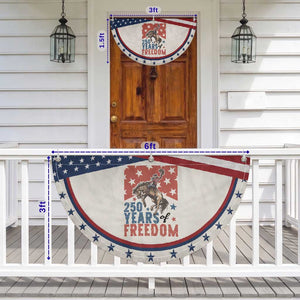 American Rodeo 250th Anniversary Patriotic Fan Flag Western Cowboy Fourth of July