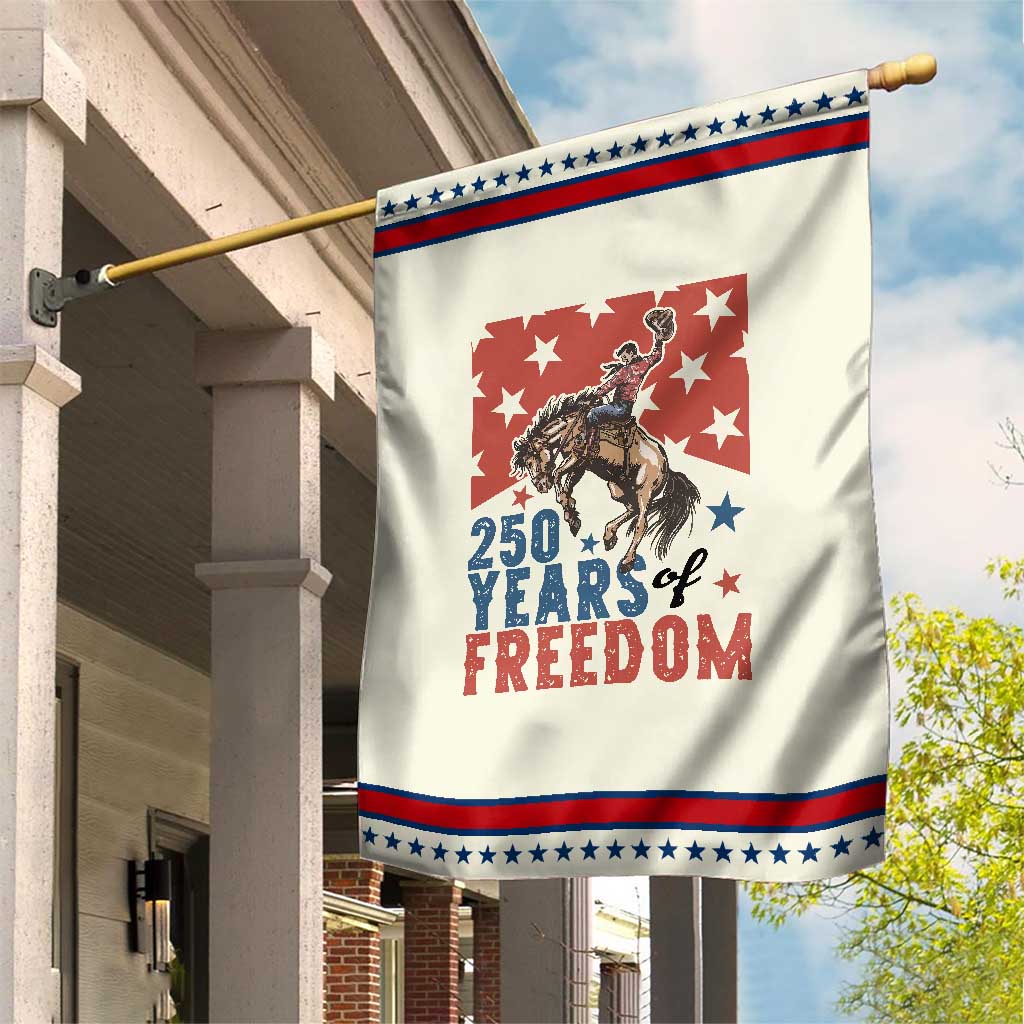 American Rodeo 250th Anniversary Patriotic Garden Flag Western Cowboy Patriotic Fourth of July TS14 Modern Beige Red Print Your Wear