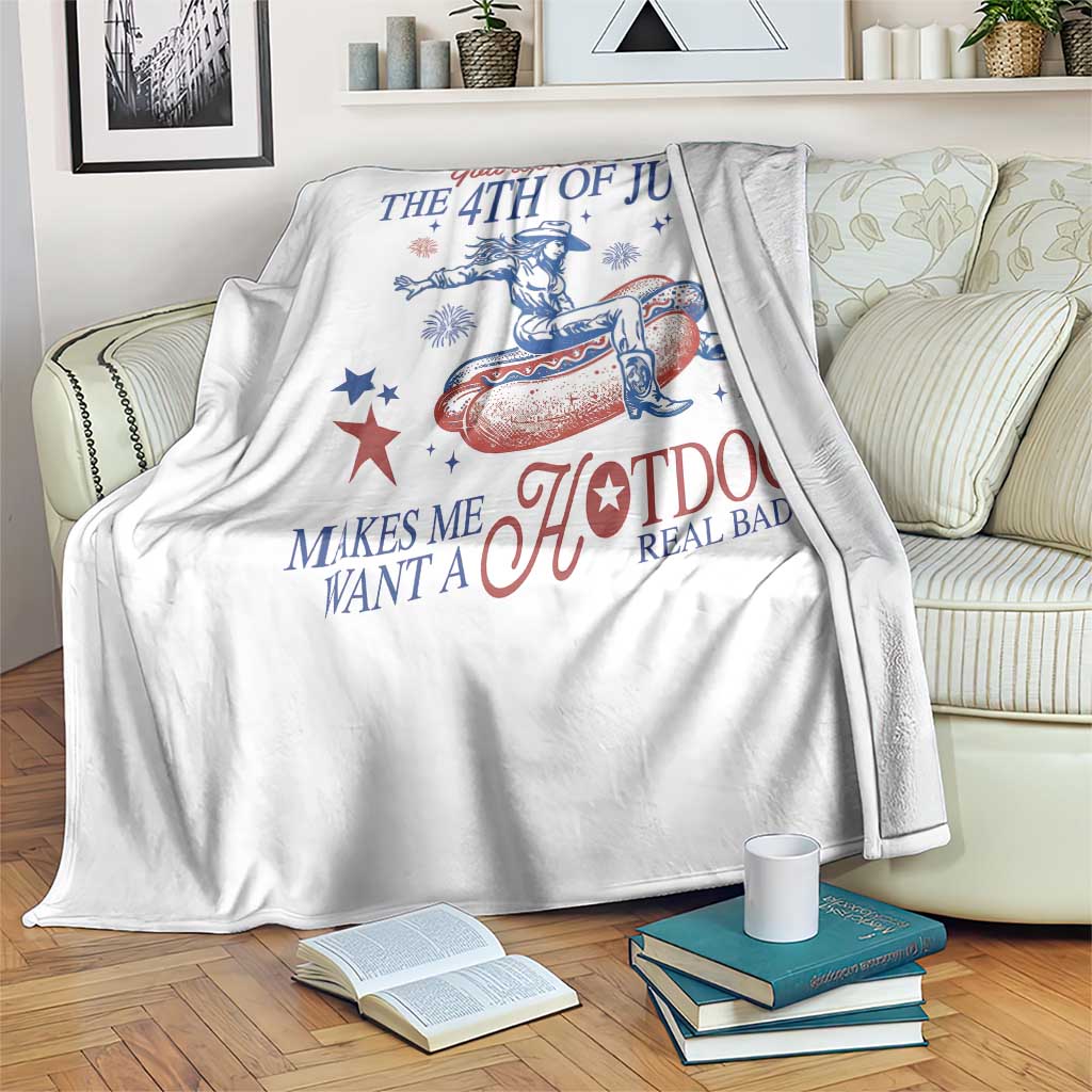 Western Cowgirl You Look Like the 4th of July Throw Blanket Makes Me Want A Hot Dog Real Bad TS14 Print Your Wear