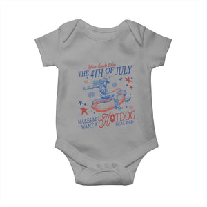 Western Cowgirl You Look Like the 4th of July Baby Onesie Makes Me Want A Hot Dog Real Bad TS14 Sport Gray Print Your Wear