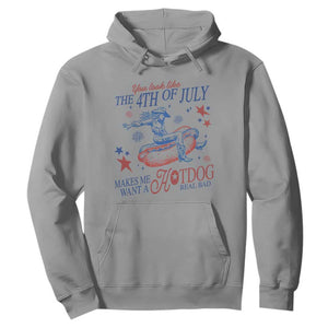 Western Cowgirl You Look Like the 4th of July Hoodie Makes Me Want A Hot Dog Real Bad TS14 Sport Gray Print Your Wear
