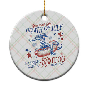 Western Cowgirl You Look Like the 4th of July Ceramic Ornament Makes Me Want A Hot Dog Real Bad TS14 1pc Christmas Plaid Print Your Wear