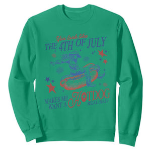 Western Cowgirl You Look Like the 4th of July Sweatshirt Makes Me Want A Hot Dog Real Bad TS14 Irish Green Print Your Wear