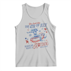 Western Cowgirl You Look Like the 4th of July Tank Top Makes Me Want A Hot Dog Real Bad TS14 Ash Print Your Wear