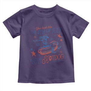 Western Cowgirl You Look Like the 4th of July Toddler T Shirt Makes Me Want A Hot Dog Real Bad TS14 Purple Print Your Wear
