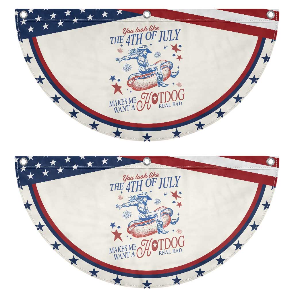 Western Cowgirl You Look Like the 4th of July Patriotic Fan Flag Makes Me Want A Hot Dog Real Bad