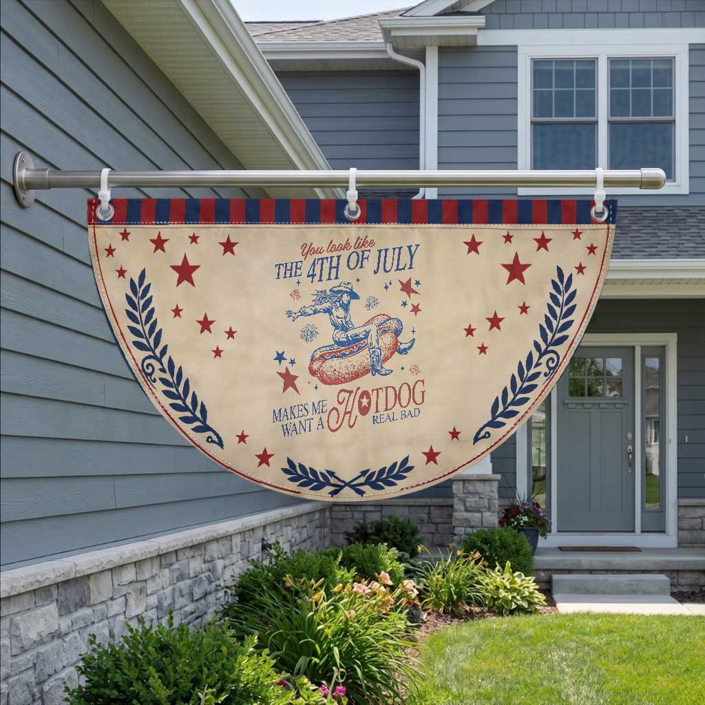 Western Cowgirl You Look Like the 4th of July Patriotic Fan Flag Makes Me Want A Hot Dog Real Bad