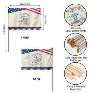 Western Cowgirl You Look Like the 4th of July Patriotic Handheld Flag Makes Me Want A Hot Dog Real Bad TS14 Print Your Wear