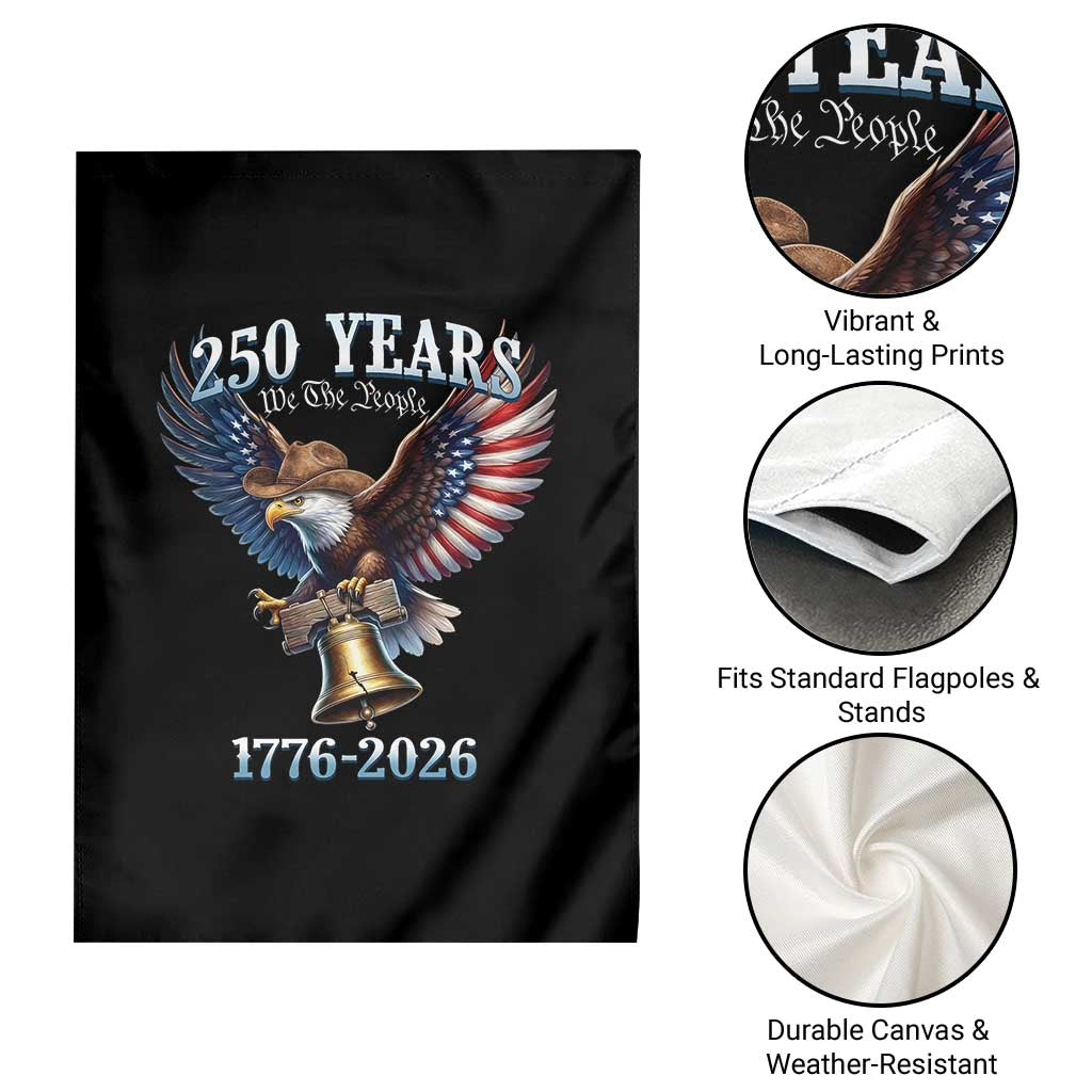American Rodeo 250th Anniversary Garden Flag Western Cowboy Eagle Patriotic 4th of July TS14 Print Your Wear