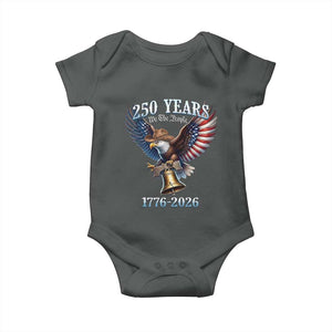 American Rodeo 250th Anniversary Baby Onesie Western Cowboy Eagle Patriotic 4th of July TS14 Dark Heather Print Your Wear