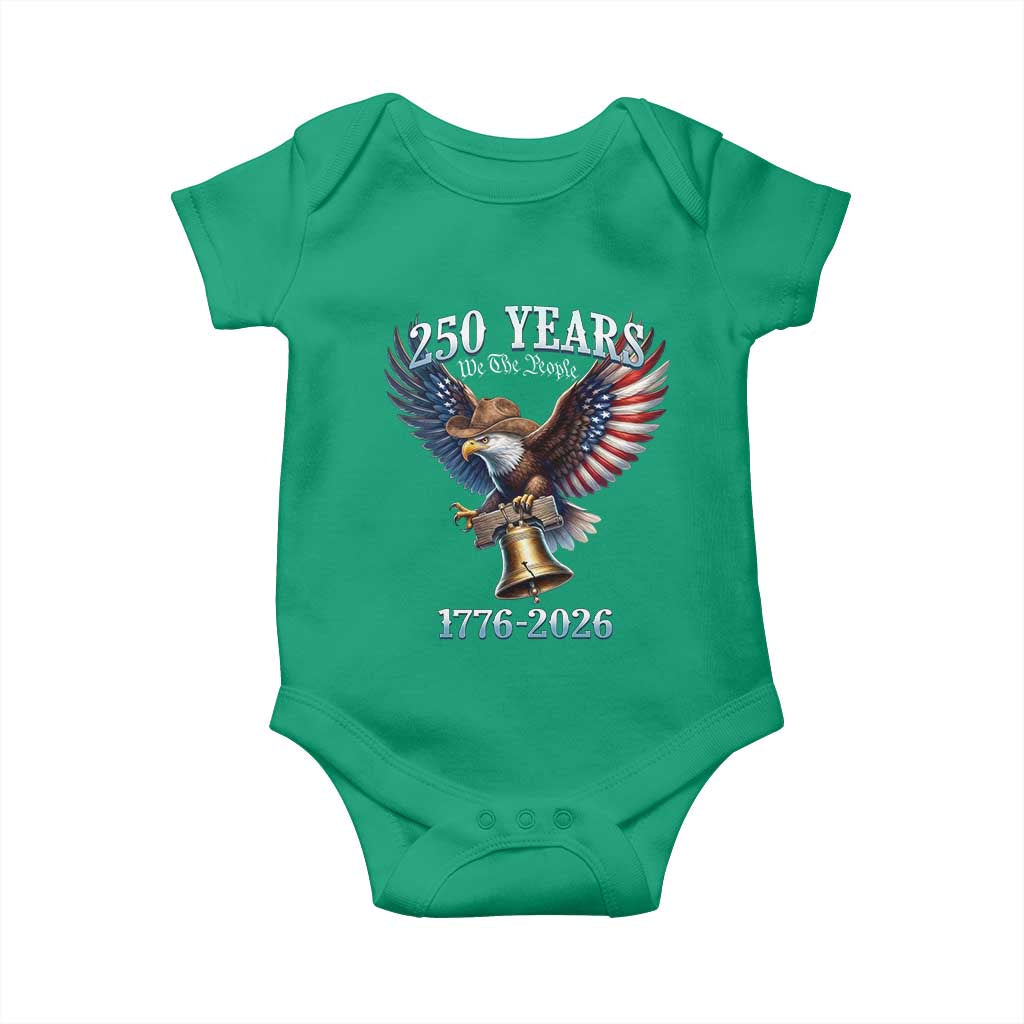 American Rodeo 250th Anniversary Baby Onesie Western Cowboy Eagle Patriotic 4th of July TS14 Irish Green Print Your Wear