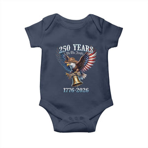 American Rodeo 250th Anniversary Baby Onesie Western Cowboy Eagle Patriotic 4th of July TS14 Navy Print Your Wear