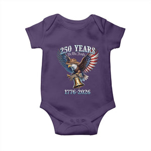American Rodeo 250th Anniversary Baby Onesie Western Cowboy Eagle Patriotic 4th of July TS14 Purple Print Your Wear