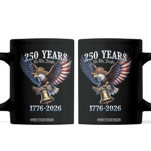 American Rodeo 250th Anniversary Coffee Mug Western Cowboy Eagle Patriotic 4th of July TS14 Black Print Your Wear