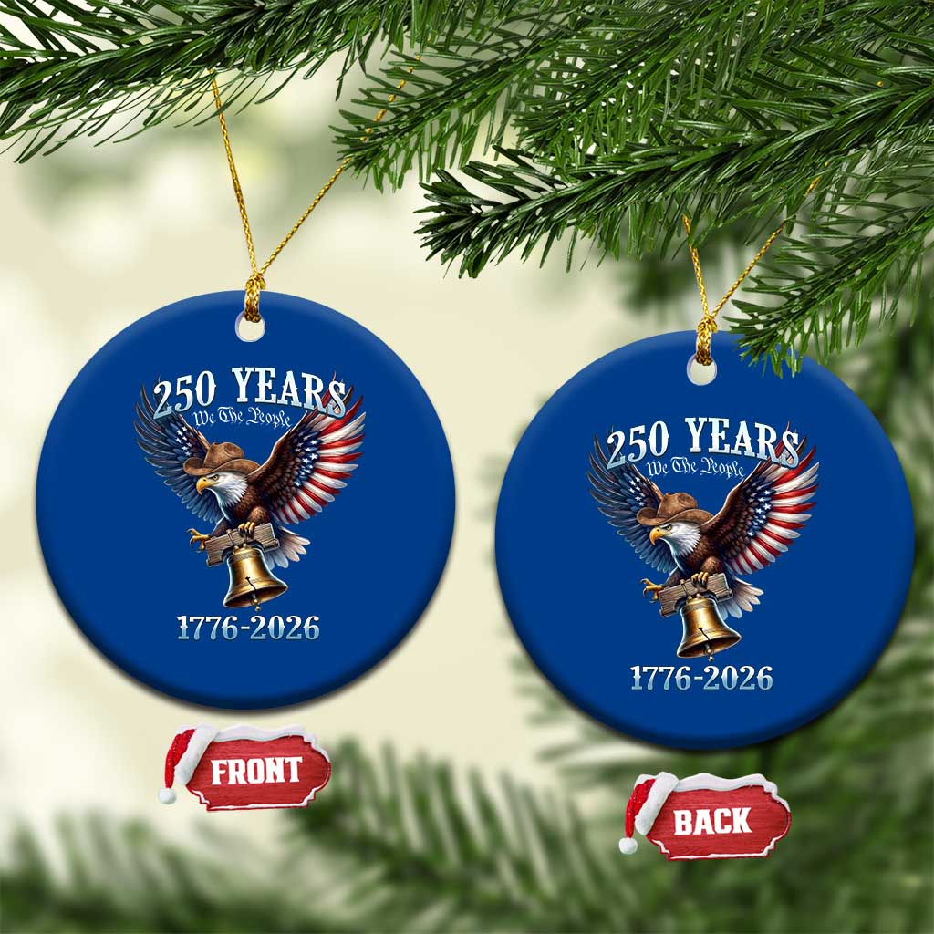 American Rodeo 250th Anniversary Ceramic Ornament Western Cowboy Eagle Patriotic 4th of July TS14 1pc Blue Print Your Wear