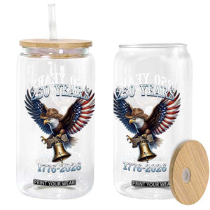 American Rodeo 250th Anniversary Glass Can Western Cowboy Eagle Patriotic 4th of July TS14 Print Your Wear
