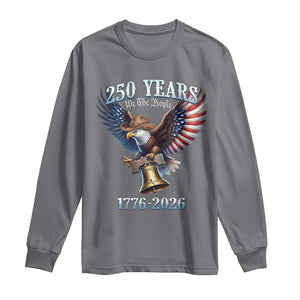 American Rodeo 250th Anniversary Long Sleeve Shirt Western Cowboy Eagle Patriotic 4th of July TS14 Charcoal Print Your Wear