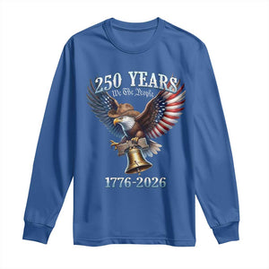 American Rodeo 250th Anniversary Long Sleeve Shirt Western Cowboy Eagle Patriotic 4th of July TS14 Royal Blue Print Your Wear