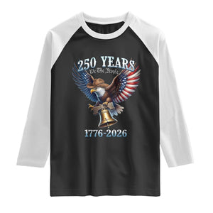 American Rodeo 250th Anniversary Raglan Shirt Western Cowboy Eagle Patriotic 4th of July TS14 Black White Print Your Wear
