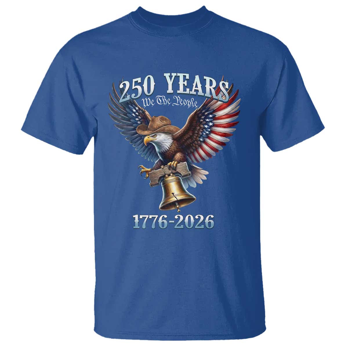 American Rodeo 250th Anniversary T Shirt Western Cowboy Eagle Patriotic 4th of July TS14 Royal Blue Print Your Wear