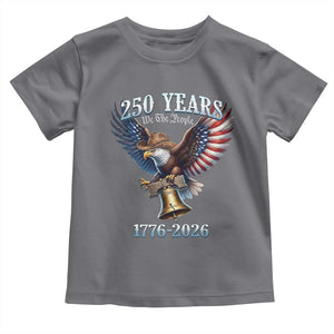 American Rodeo 250th Anniversary Toddler T Shirt Western Cowboy Eagle Patriotic 4th of July TS14 Charcoal Print Your Wear