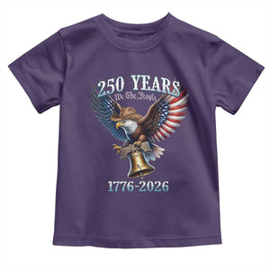 American Rodeo 250th Anniversary Toddler T Shirt Western Cowboy Eagle Patriotic 4th of July TS14 Purple Print Your Wear