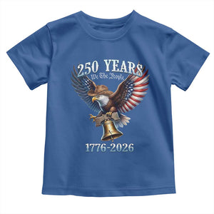 American Rodeo 250th Anniversary Toddler T Shirt Western Cowboy Eagle Patriotic 4th of July TS14 Royal Blue Print Your Wear