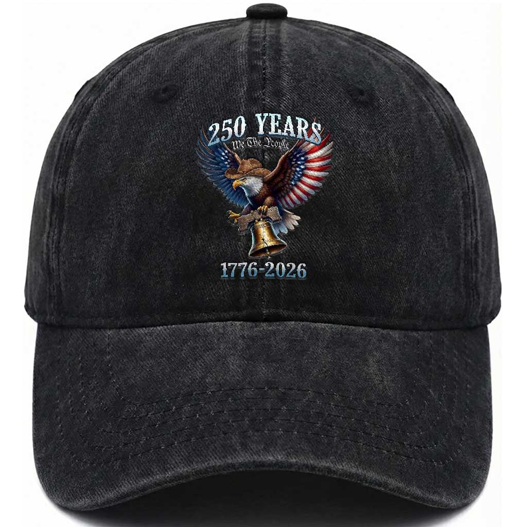 American Rodeo 250th Anniversary Washed Cotton Baseball Cap Western Cowboy Eagle Patriotic 4th of July TS14 Print Your Wear