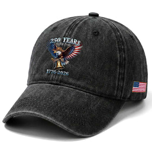 American Rodeo 250th Anniversary Washed Cotton Baseball Cap Western Cowboy Eagle Patriotic 4th of July TS14 Print Your Wear
