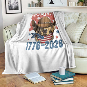 250th Anniversary USA Throw Blanket Western Golden Retriever 4th of July TS14 Print Your Wear