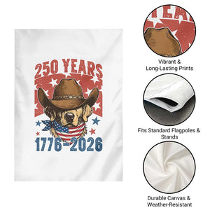 250th America Anniversary Garden Flag Western Golden Retriever 4th of July TS14 Print Your Wear