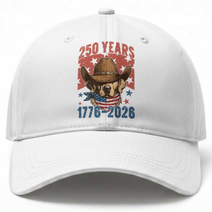 250th America Anniversary Baseball Cap Western Golden Retriever 4th of July TS14 Print Your Wear