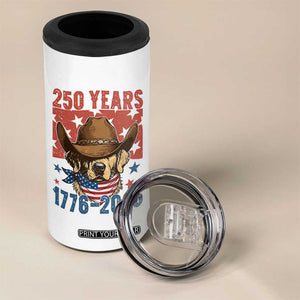 250th Anniversary USA 4 in 1 Can Cooler Tumbler Western Golden Retriever 4th of July TS14 Print Your Wear