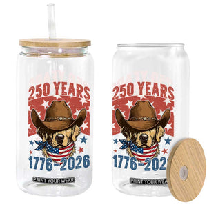250th Anniversary USA Glass Can Western Golden Retriever 4th of July TS14 Print Your Wear